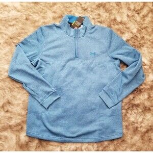 New UNDER ARMOUR Golf Men's Sweater Fleece 1/4 Zip Sweatshirt Blue Size 2XL NWT